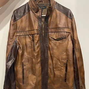 Brown leather jacket